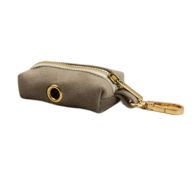 Velvet Luxury Personalized Pet Set – Harness, Collar with Bow, Leash & Poop Bag Holder