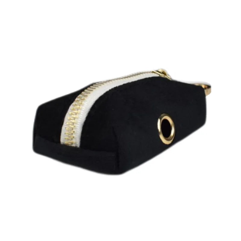 Velvet Luxury Personalized Pet Set – Harness, Collar with Bow, Leash & Poop Bag Holder
