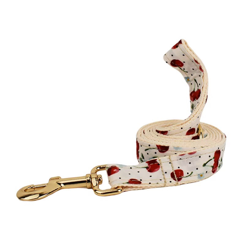 Luxury Personalized Pet Set – Harness, Collar with Bow, Leash & Poop Bag Holder