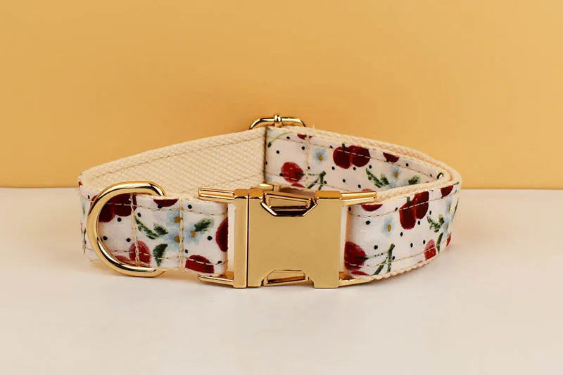 Luxury Personalized Pet Set – Harness, Collar with Bow, Leash & Poop Bag Holder